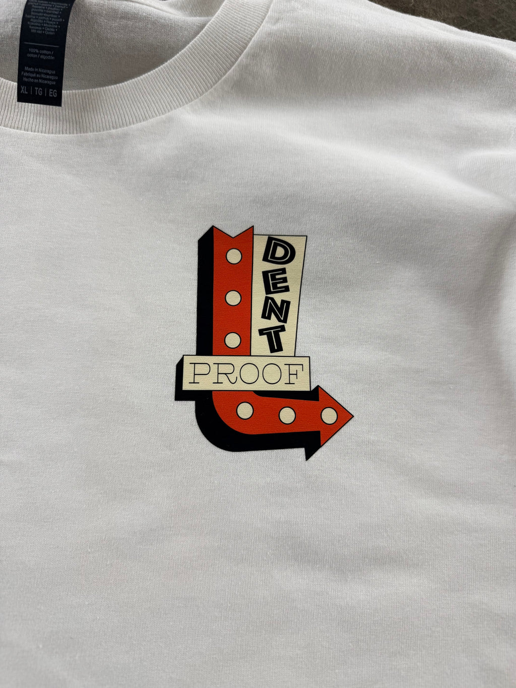 Dentproof comedy sign logo tshirt