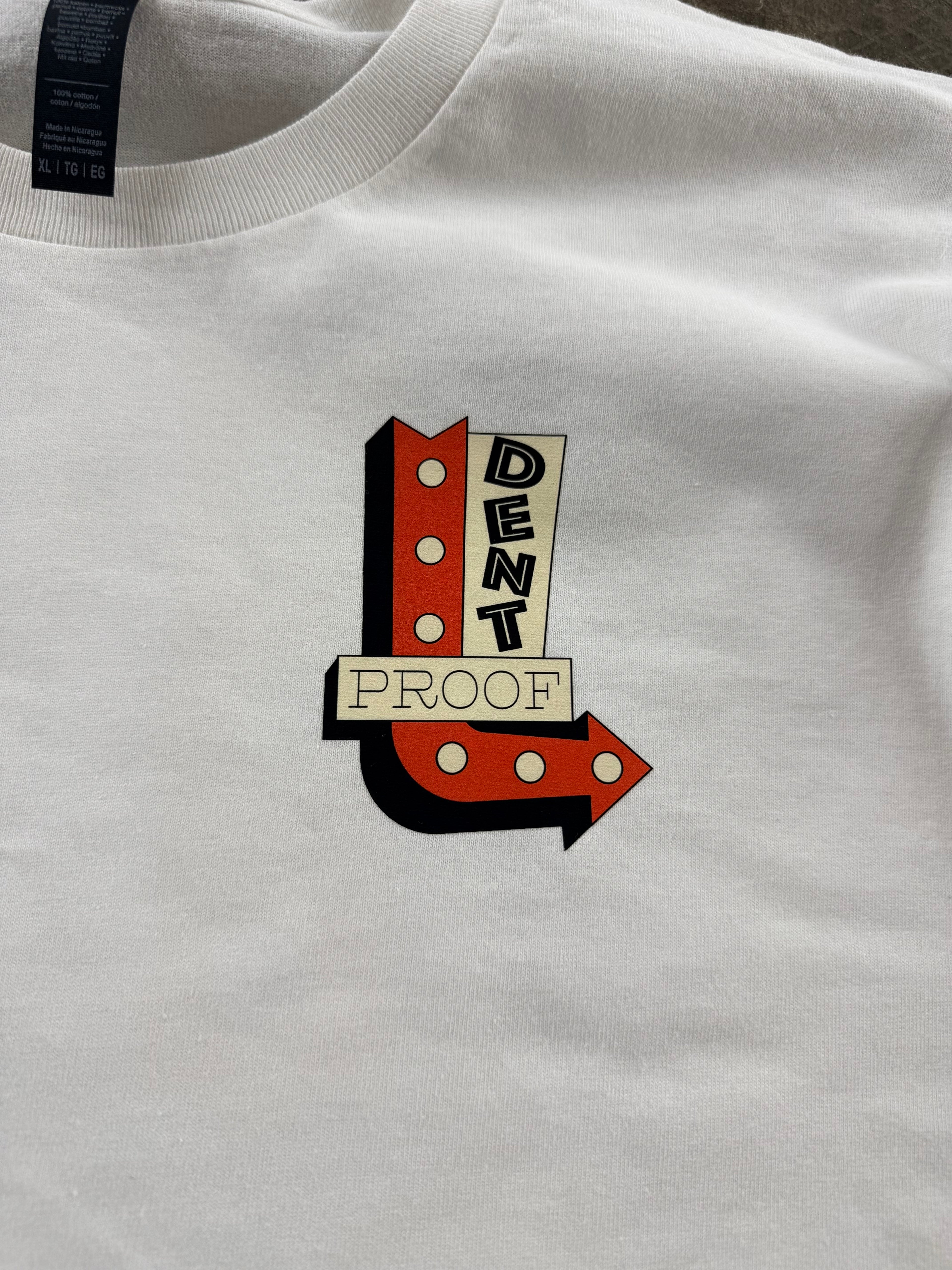Dentproof comedy sign logo tshirt